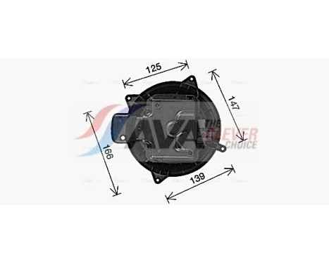 Electric Motor, interior blower MS8765 Ava Quality Cooling, Image 3