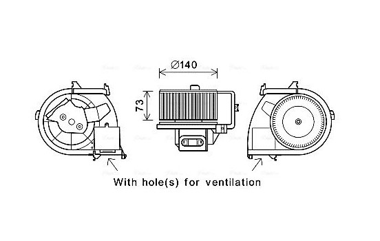 Electric Motor, interior blower RT8594 Ava Quality Cooling