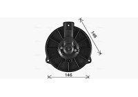 Electric Motor, interior blower VO8306 Ava Quality Cooling