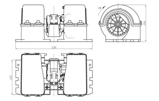 Heater fan 34263 NRF, Image 3