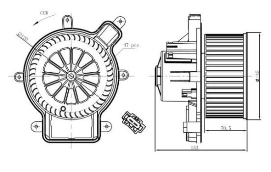 Heater fan 34270 NRF