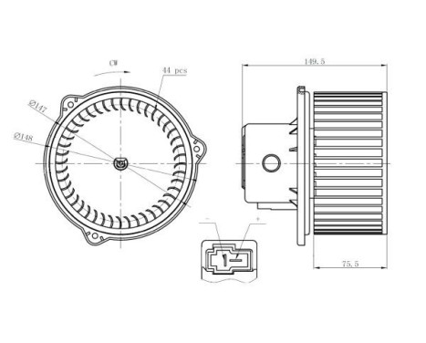 Heater fan 34275 NRF