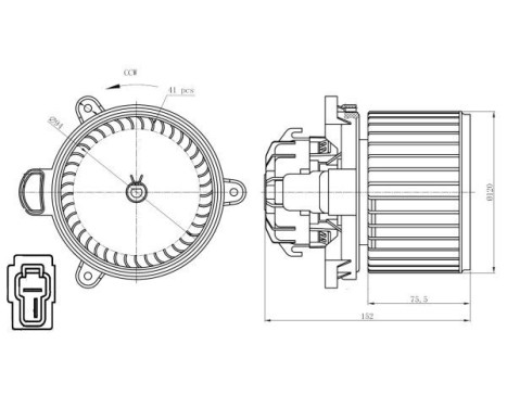 Heater fan 34279 NRF, Image 3