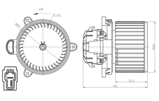 Heater fan 34279 NRF, Image 3