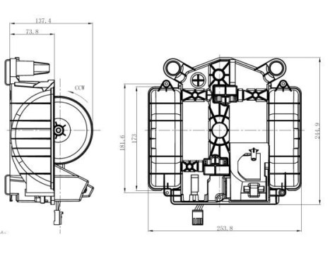 Heater fan 34281 NRF