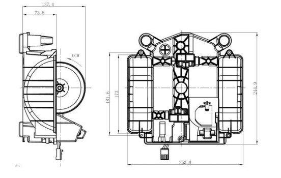 Heater fan 34281 NRF
