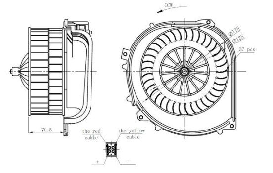 Heater fan 34282 NRF