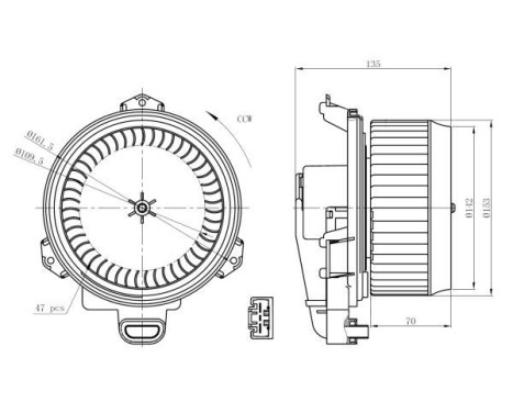 Heater fan 34296 NRF