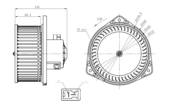 Heater fan 34303 NRF