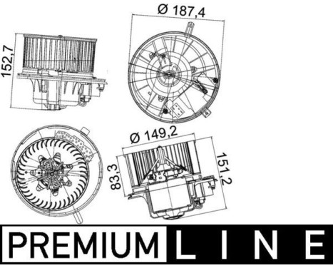 Heater fan AB 149 000P Mahle, Image 2