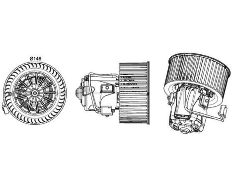 Heater fan AB 150 000P Mahle, Image 2