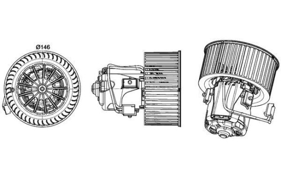 Heater fan AB 150 000P Mahle, Image 2