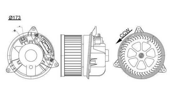 Heater fan AB 195 000S Mahle, Image 2