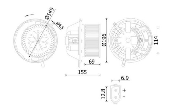 Heater fan AB 219 000S Mahle, Image 2