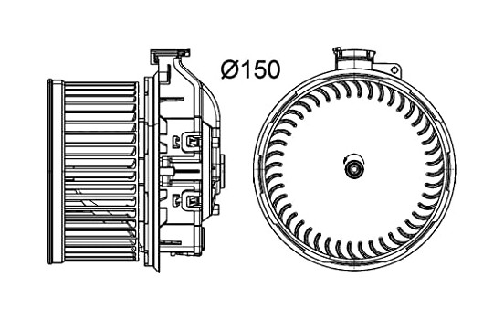 Heater fan AB 259 000P Mahle