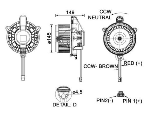 Heater fan AB 277 000P Mahle