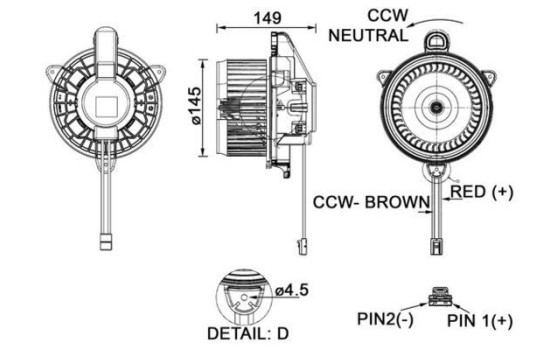 Heater fan AB 277 000P Mahle