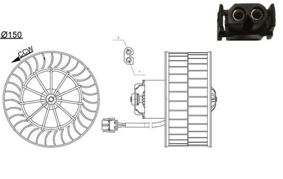 Heater fan AB 44 000S Mahle, Image 3