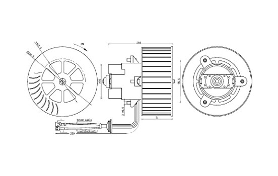 Heater fan AB 6 000S Mahle