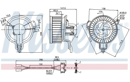 Interior Blower 87048 Nissens