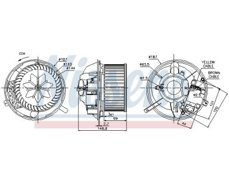 Interior Blower 87072 Nissens, Image 6