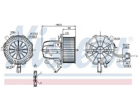 Interior Blower 87075 Nissens, Image 6