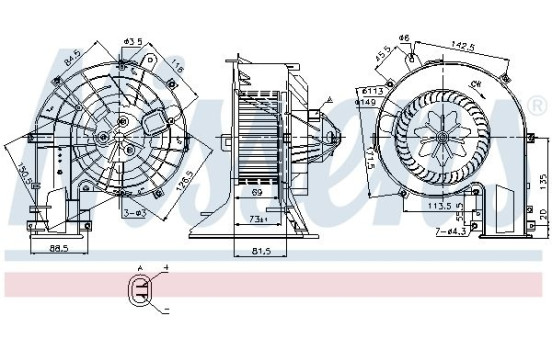 Interior Blower 87078 Nissens, Image 6