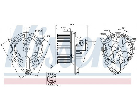 Interior Blower 87095 Nissens, Image 6