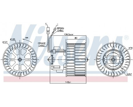Interior Blower 87143 Nissens, Image 5
