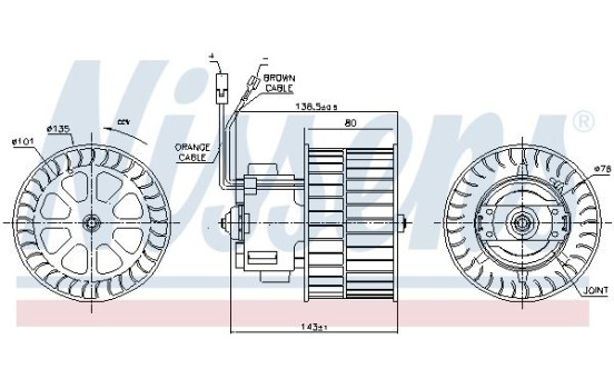 Interior Blower 87143 Nissens, Image 5