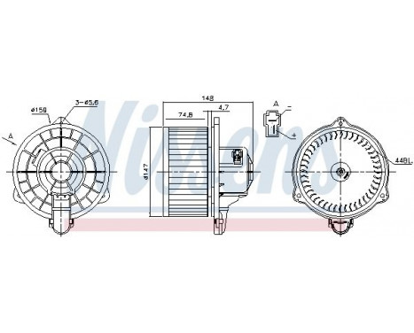 Interior Blower 87161 Nissens, Image 6