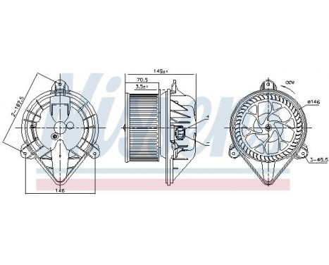 Interior Blower 87174 Nissens, Image 5