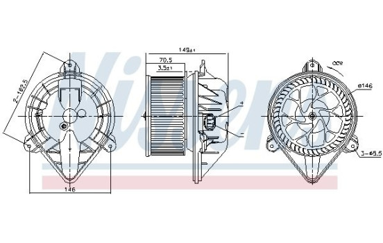 Interior Blower 87174 Nissens, Image 5