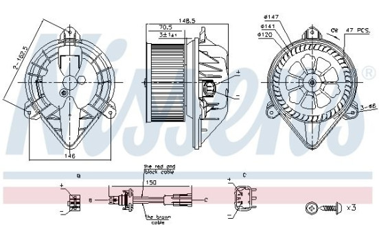 Interior Blower 87183 Nissens, Image 6