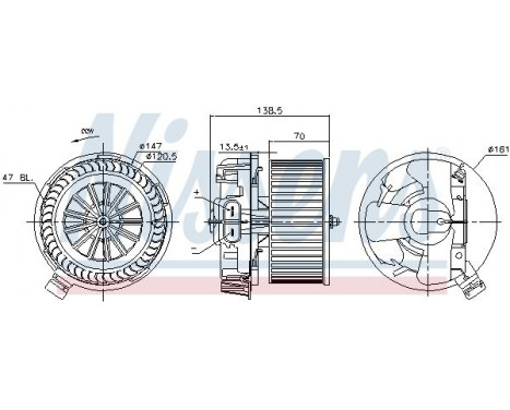 Interior Blower 87214 Nissens, Image 5