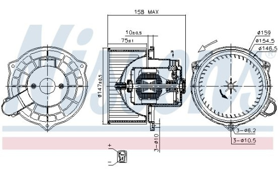 Interior Blower 87234 Nissens, Image 5