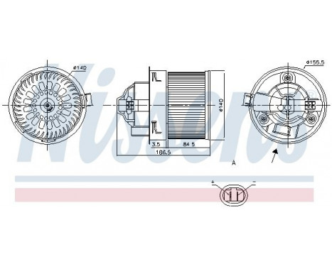 Interior Blower 87250 Nissens, Image 5
