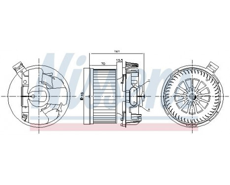 Interior Blower 87267 Nissens, Image 2