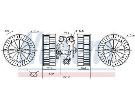 Interior Blower 87340 Nissens, Image 5