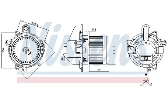 Interior Blower 87359 Nissens, Image 6