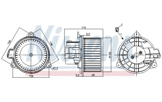 Interior Blower 87392 Nissens