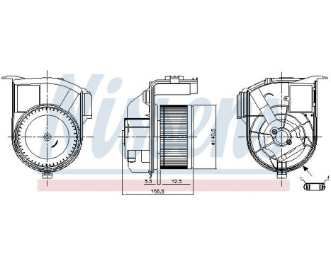 Interior Blower 87393 Nissens, Image 6