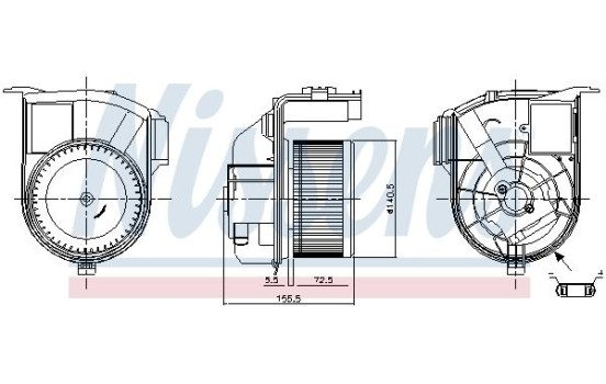 Interior Blower 87393 Nissens, Image 6
