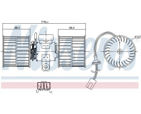 Interior Blower 87411 Nissens, Image 6