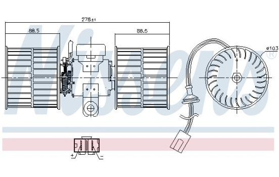 Interior Blower 87411 Nissens, Image 6