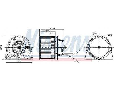 Interior Blower 87443 Nissens, Image 5