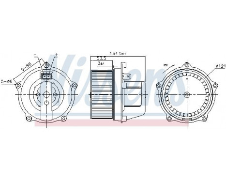 Interior Blower 87444 Nissens, Image 5