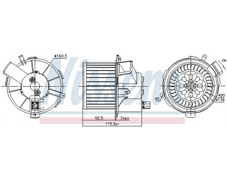 Interior Blower 87483 Nissens, Image 5