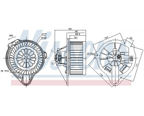 stove fan 87170 Nissens, Image 3