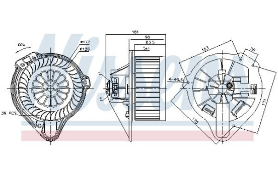 stove fan 87170 Nissens, Image 3
